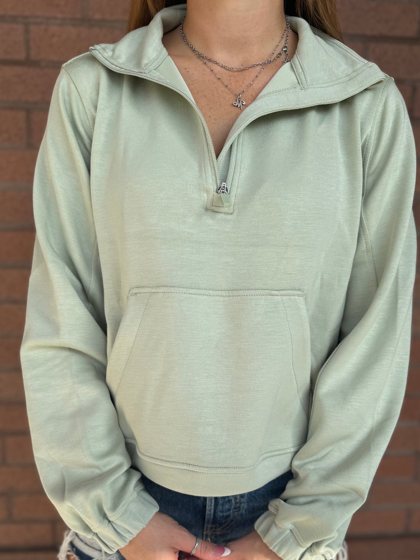 Cropped Quarter Zip